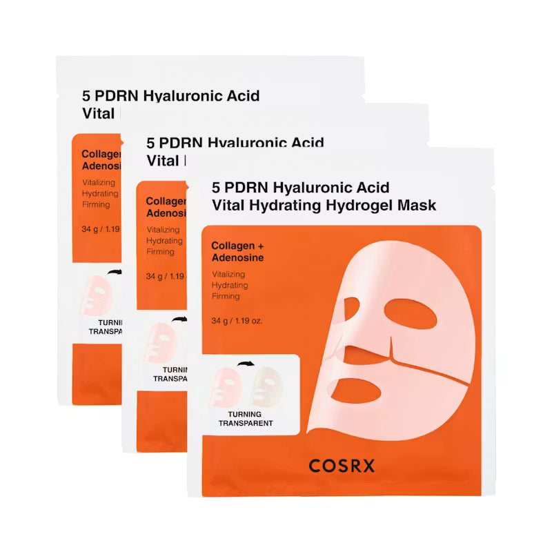 5 PDRN Hyaluronic Acid Vital Hydrating Hydrogel Mask [3pcs]