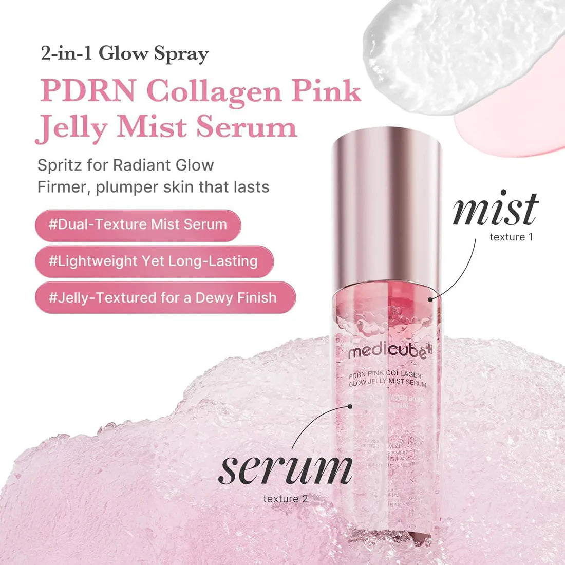 PDRN Pink Collagen Glow Jelly Mist Serum [60ml]