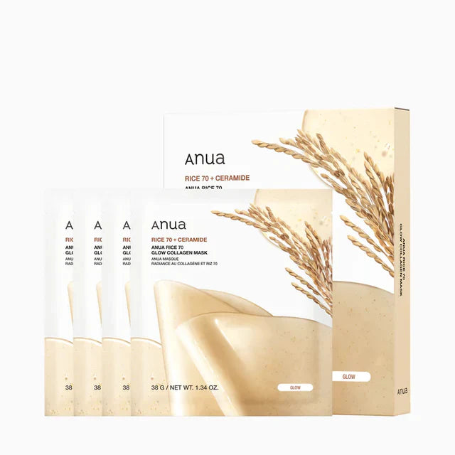 Rice 70 Glow Collagen Mask [38g] [4pcs]