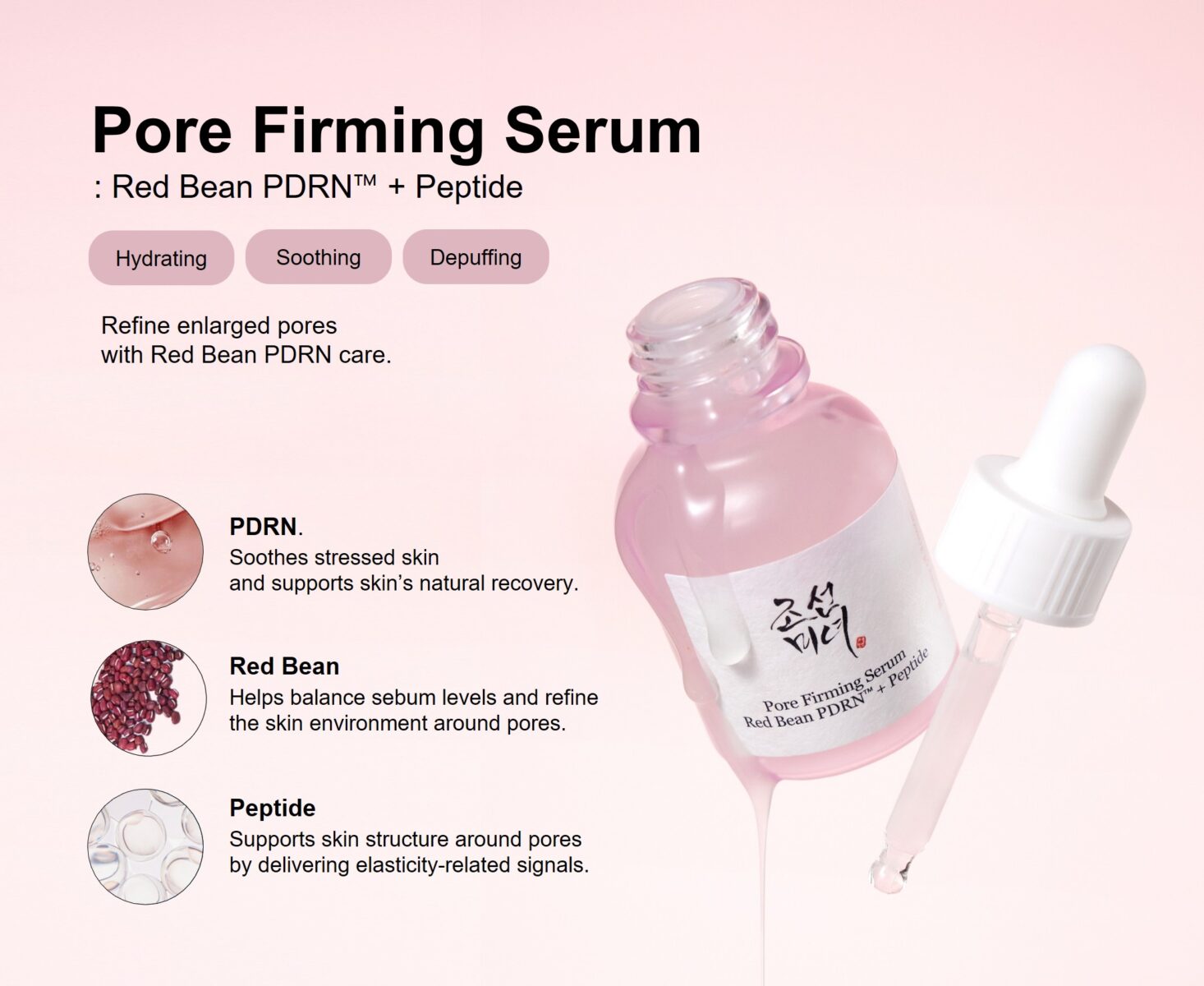 Pore Firming Serum Red Bean PDRN+Peptide [30ml]